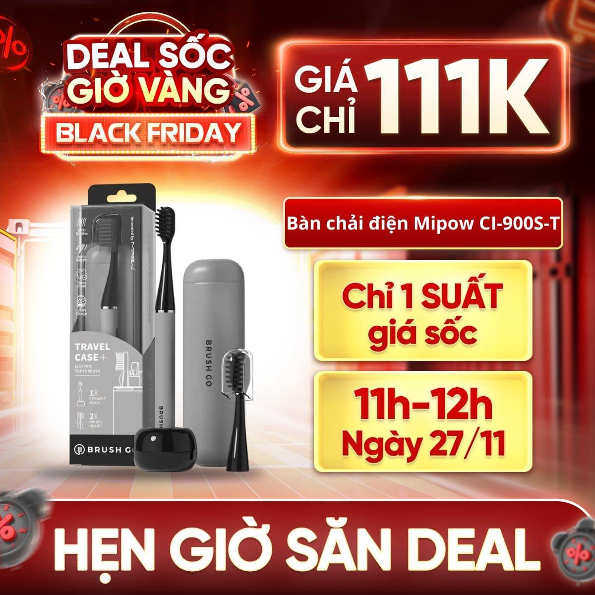 Bàn chải điện Mipow CI-900S-T Transparent Blister Packaging Chính Hãng (Đi kèm đế sạc Ceramic)