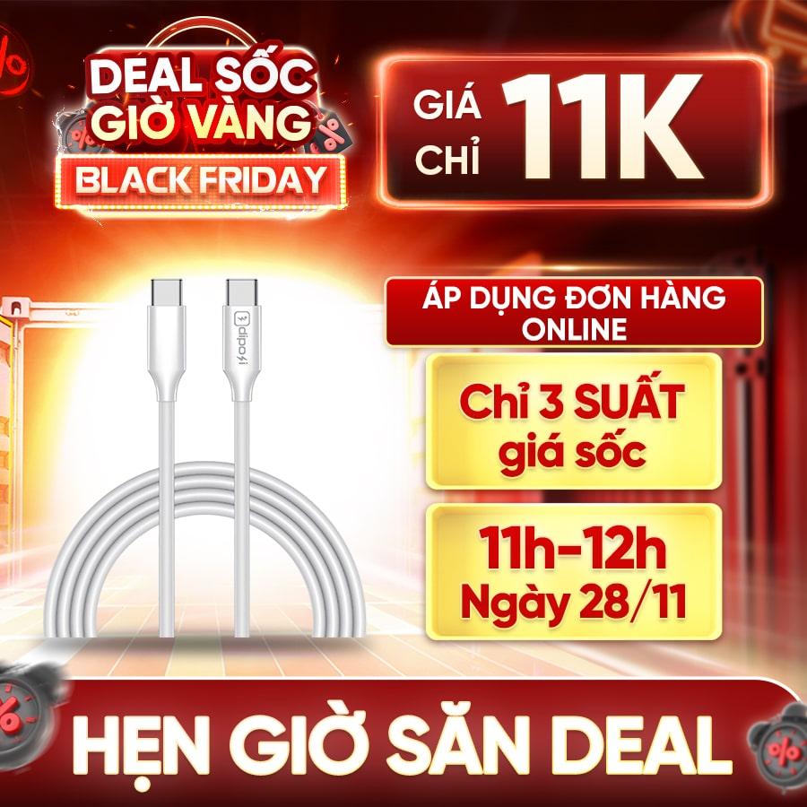 Cáp Sạc Nhanh Diposi C to C Thunder Cable 60W Chính Hãng