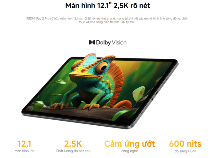 Màn hình giải trí hàng đầu với độ nét 2.5K
