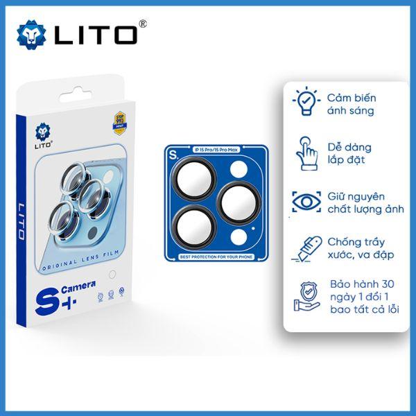 Miếng Dán Bảo Vệ Camera LITO Viền Kim Loại Màu Cao Cấp Cho iPhone 15 Pro|15 Pro Max