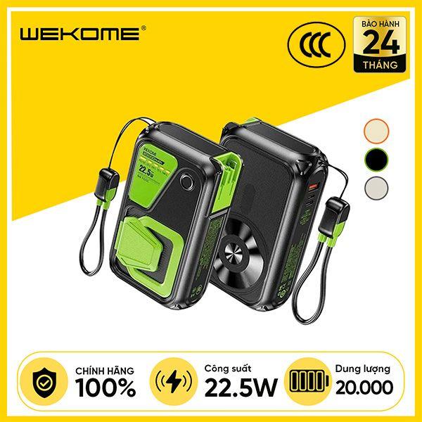 Pin Sạc Dự Phòng Không Dây WEKOME WP-95 20.000mAh QC3.0+PD 22.5W
