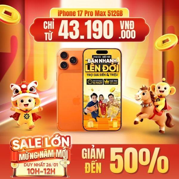 iPhone 17 Pro Max 512GB | Chính Hãng Apple Việt Nam