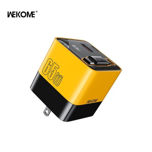 Bộ Sạc Kèm Cáp Dây Rút WEKOME WP-U39 GaN 65W Type-C 1A1C