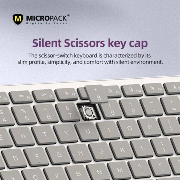 Bàn Phím Không Dây Silent MicroPack Lifestyle K-310W