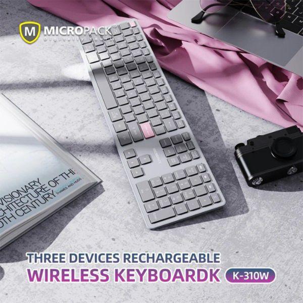 Bàn Phím Không Dây Silent MicroPack Lifestyle K-310W