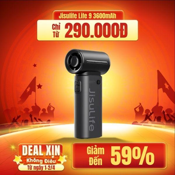 Quạt cầm tay mini Jisulife Life 9 3600mAh Chính Hãng