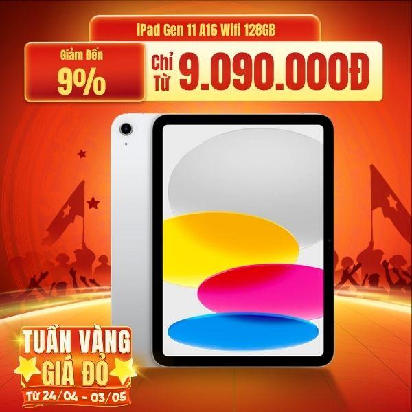 iPad Gen 11 A16 Wifi 128GB | Chính Hãng Apple Việt Nam