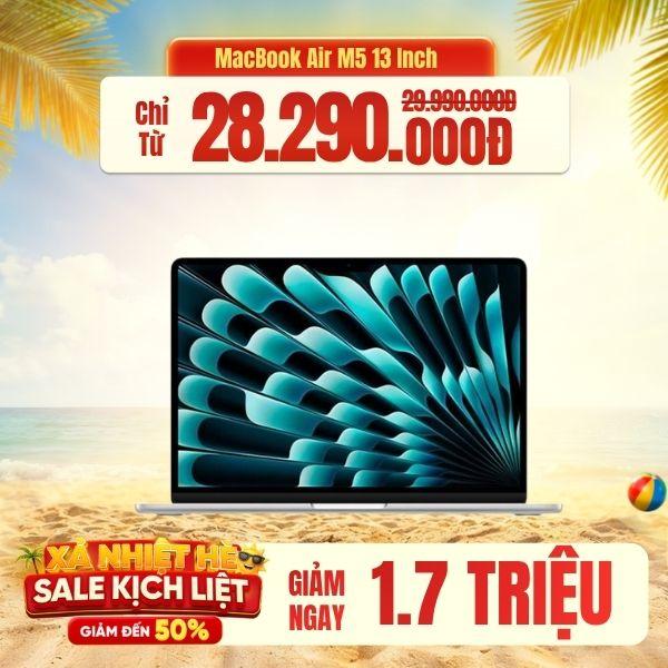 MacBook Air M5 13 Inch 10 CPU 8 GPU (16GB/512GB) | Chính Hãng Apple Việt Nam