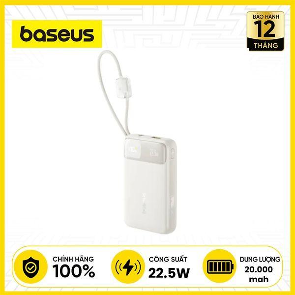 Pin Sạc Dự Phòng Baseus Enerfill FC11 20.000mAh 22.5W Kèm Cáp Type-C - Lightning
