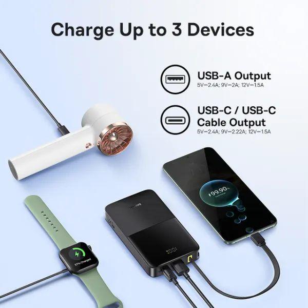 Pin Sạc Dự Phòng Baseus Enerfill FC51 Bipow 2 Pro 10.000mAh 22.5W Kèm Cáp Type-C
