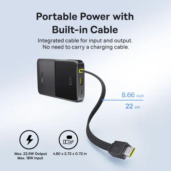 Pin Sạc Dự Phòng Baseus Enerfill FC51 Bipow 2 Pro 10.000mAh 22.5W Kèm Cáp Type-C