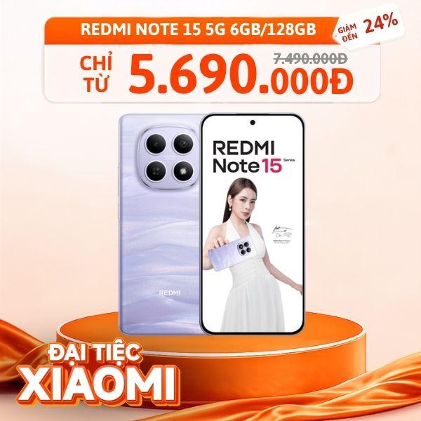 Xiaomi Redmi Note 15 5G 6GB/128GB Chính Hãng