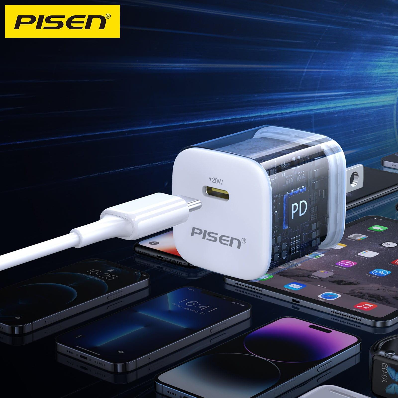 Củ Sạc Pisen Quick Mr White USB-C 20W Chính Hãng