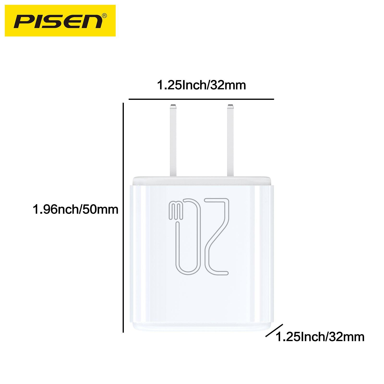 Củ Sạc Pisen Quick Mr White USB-C 20W Chính Hãng
