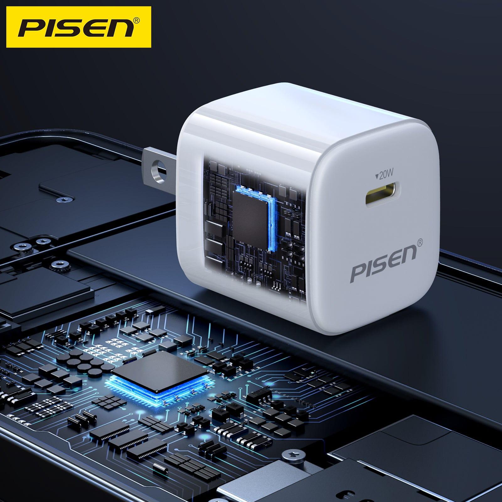 Củ Sạc Pisen Quick Mr White USB-C 20W Chính Hãng