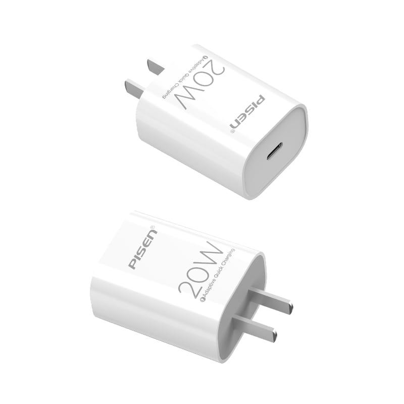 Củ Sạc Pisen Quick Mr White USB-C 20W Chính Hãng