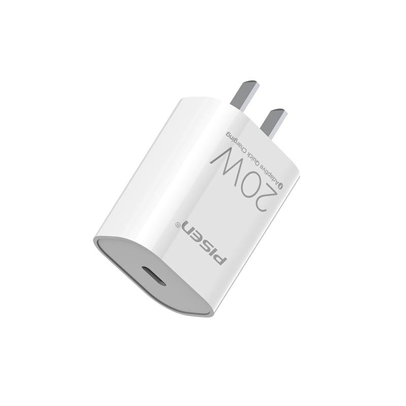 Củ Sạc Pisen Quick Mr White USB-C 20W Chính Hãng