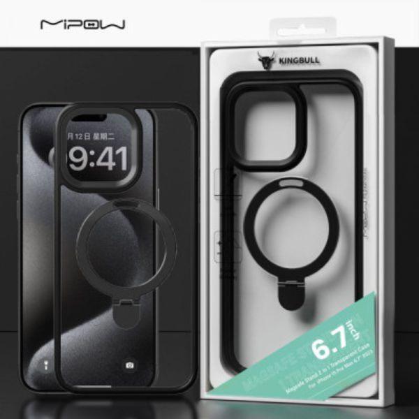 Ốp Lưng Mipow Magsafe iPhone 15 Pro Max Stand 2 in 1