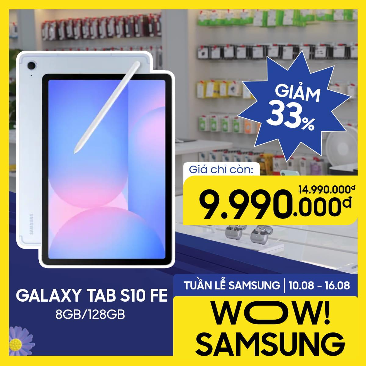 Samsung Galaxy Tab S10 FE Wifi 8GB/128GB Chính Hãng - BHĐT