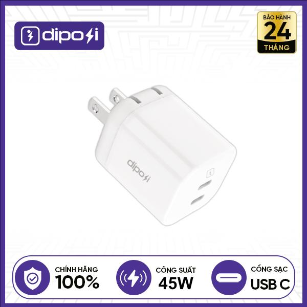 Củ sạc nhanh Diposi 2C 45W Chính Hãng
