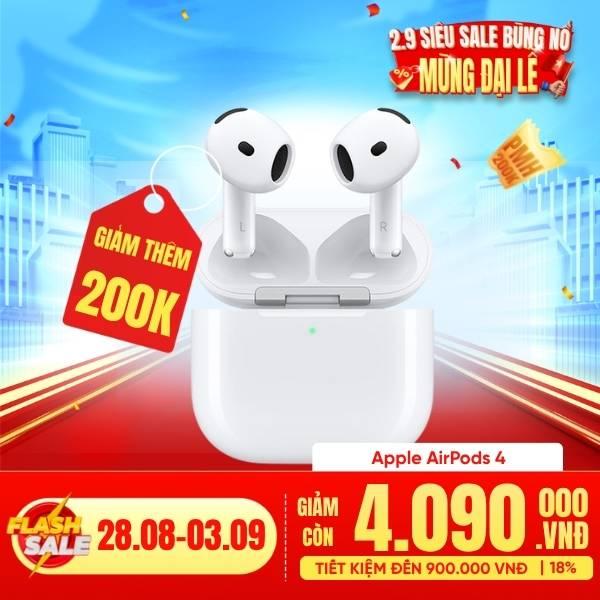 Tai nghe Apple AirPods 4 (Chống ồn chủ động) | Chính Hãng Apple Việt Nam