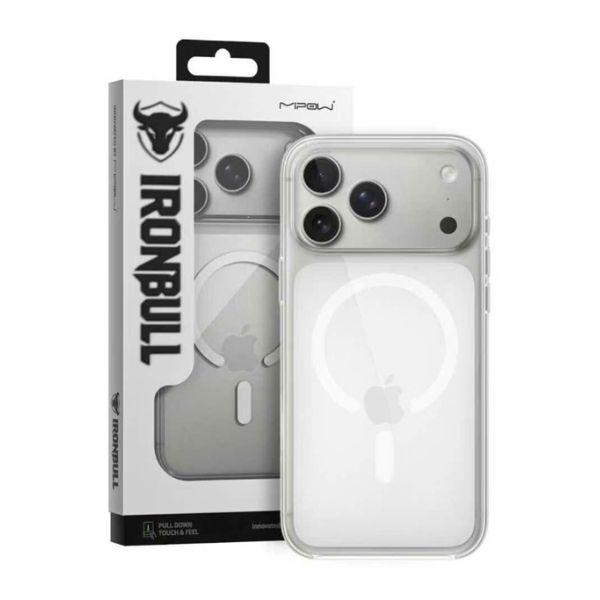 Ốp lưng magsafe trong suốt MIPOW IRONBULL Tempered Glass Cho iPhone 18 Series