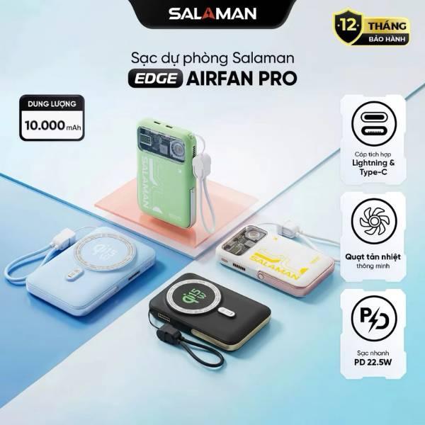 Pin Sạc Dự Phòng Salaman Airfa 10000mAh 22.5W SLM Chính Hãng