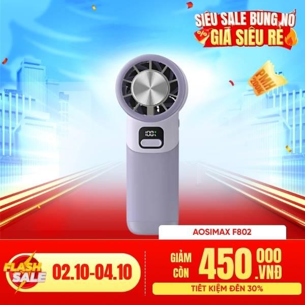 Quạt Mini Cầm Tay AOSIMAX Foldable Ice Cooling F802 3600mAh Chính Hãng